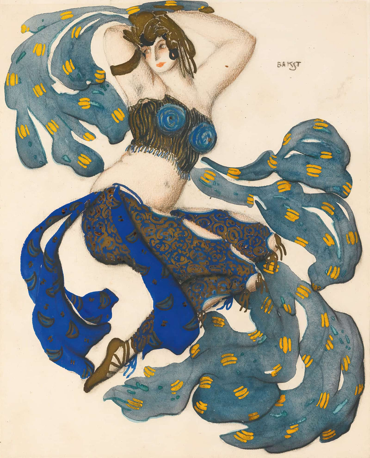 Costume Design For An Odalisque In Sheherezade by Leon Bakst
