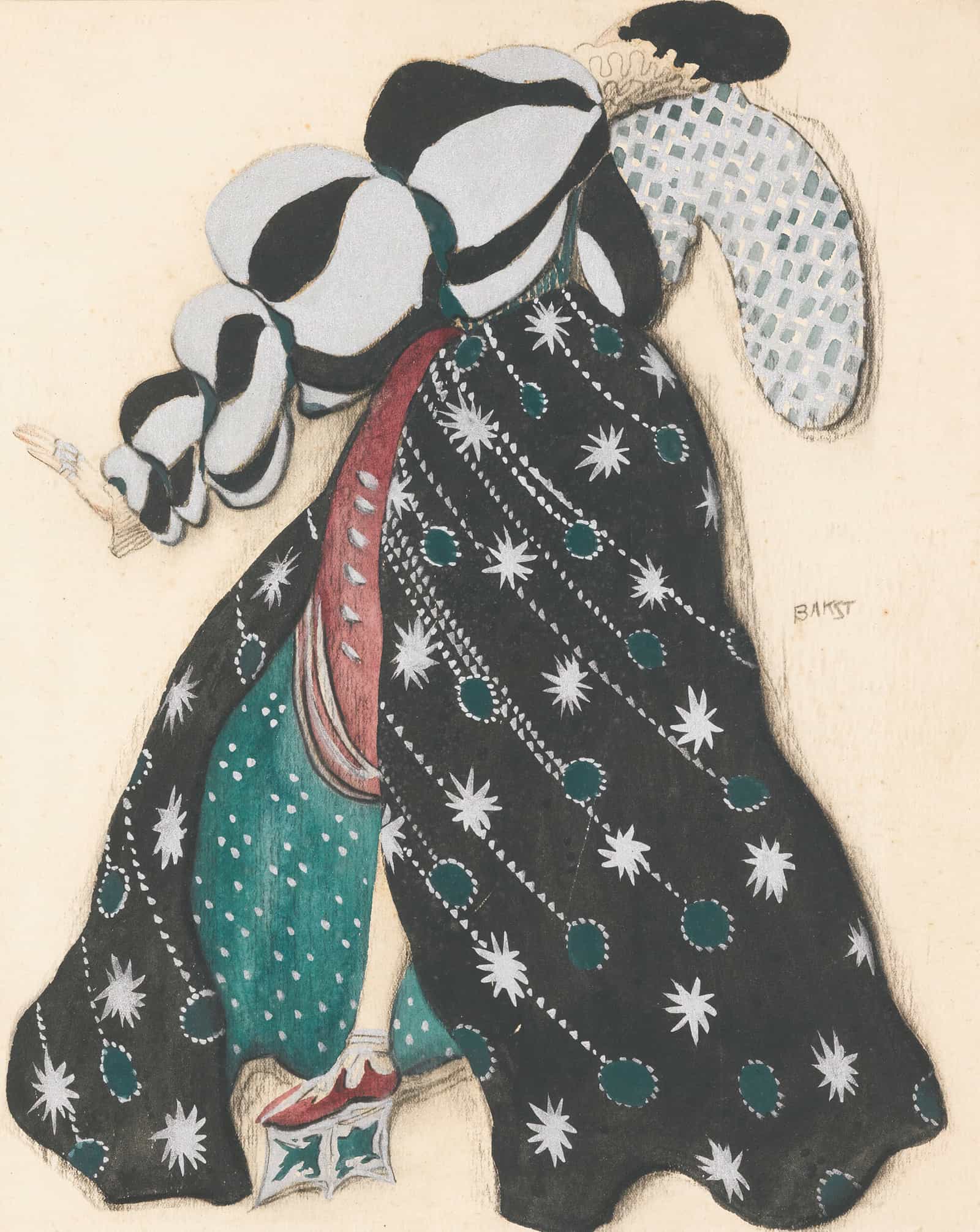 Costume Design For Potiphars Wife In The Legend Of Joseph by Leon Bakst