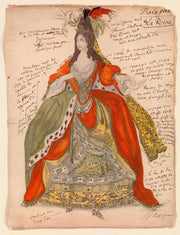 Costume Design For The Queen From Sleeping Beauty by Leon Bakst