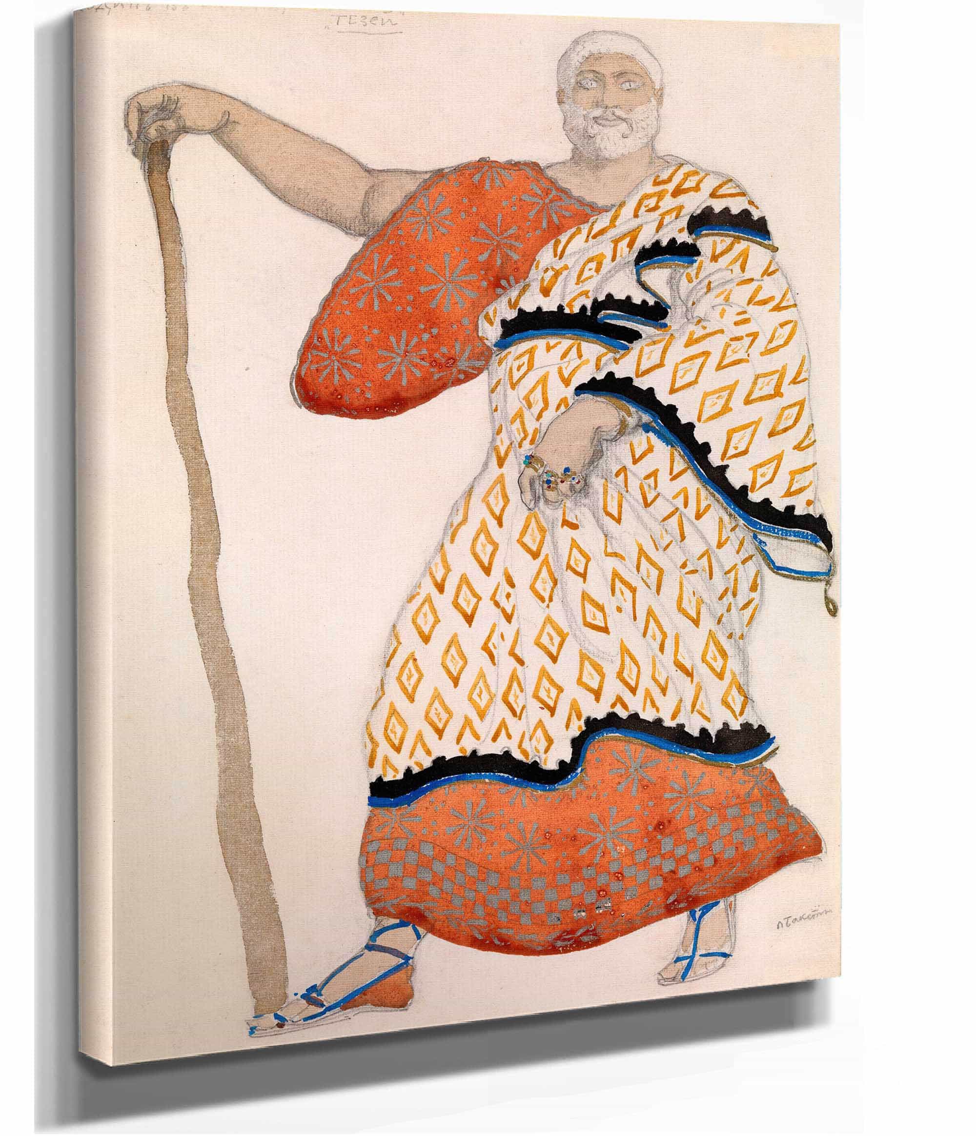 Costume Design For Theseus In Oedipus At Colonus by Leon Bakst