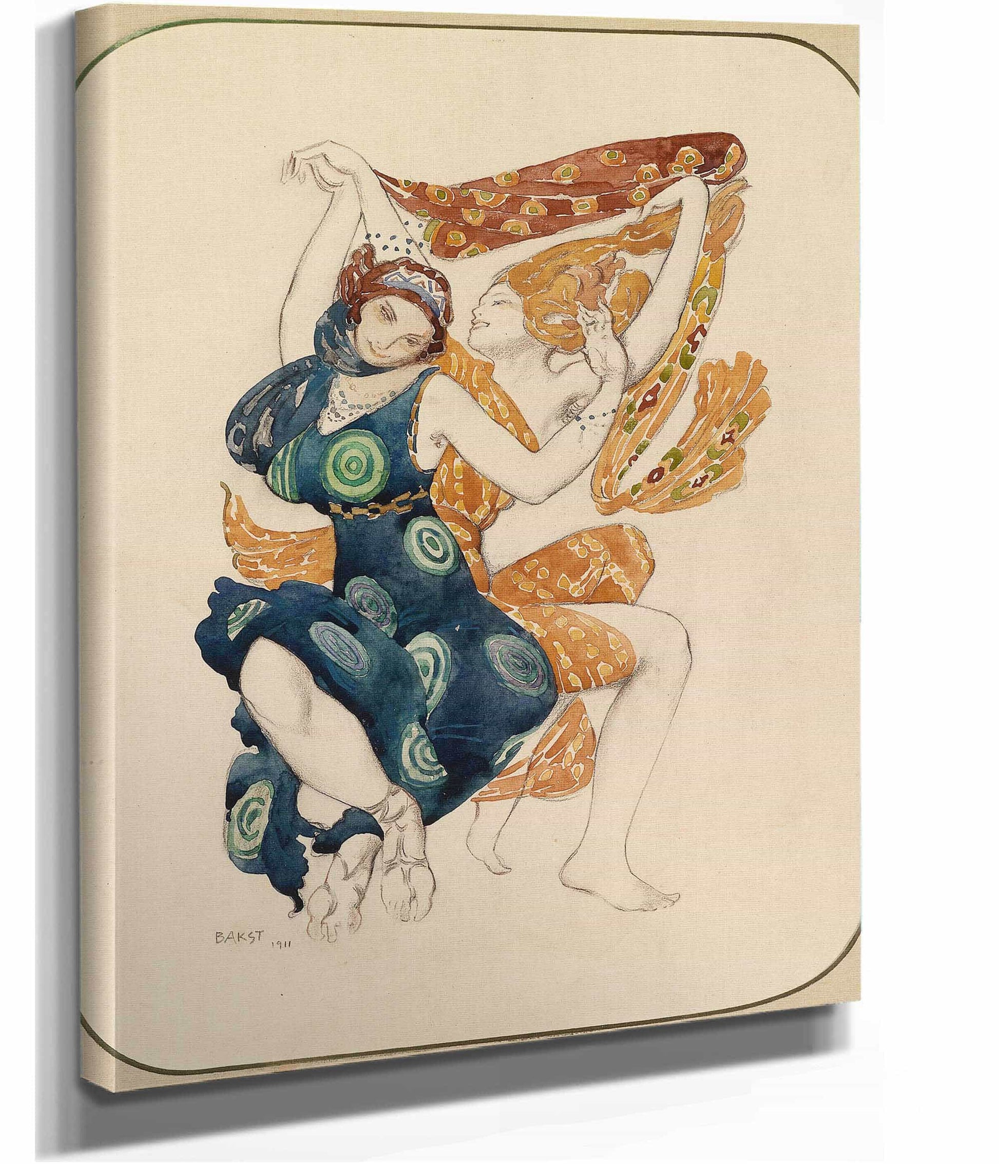 Costume For Narcisse By Tcherepnin by Leon Bakst