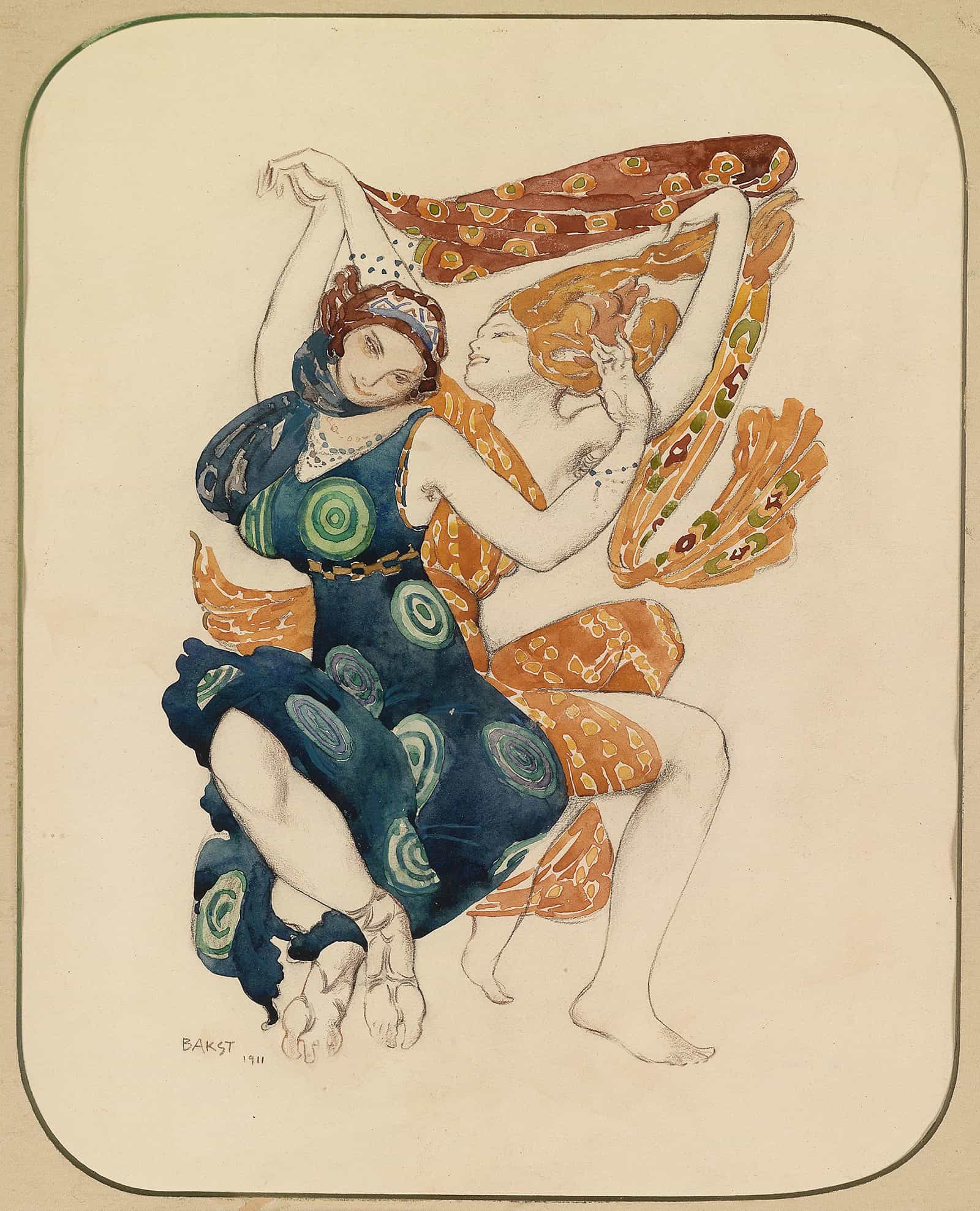 Costume For Narcisse By Tcherepnin by Leon Bakst