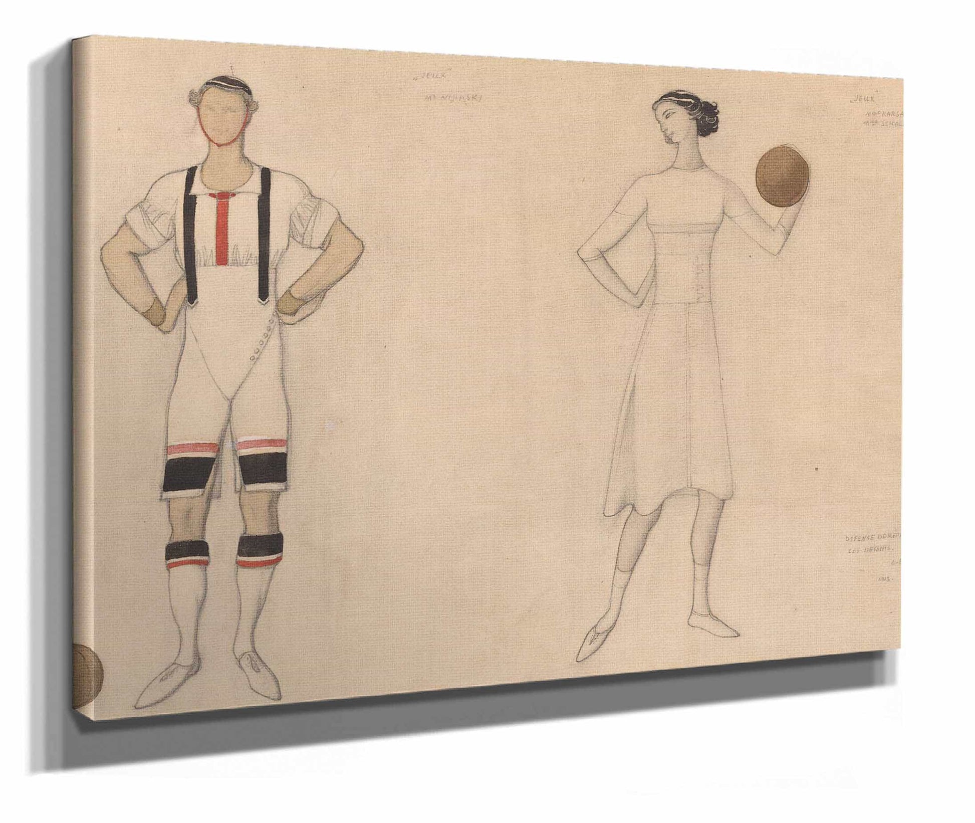 Costume Study For Jeux by Leon Bakst