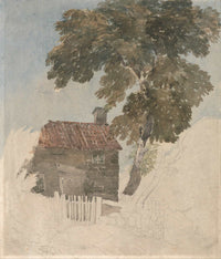 Cottage And Trees S by David Cox