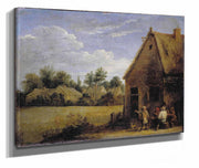 Cottage With Peasants Playing Cards by David Teniers The Younger