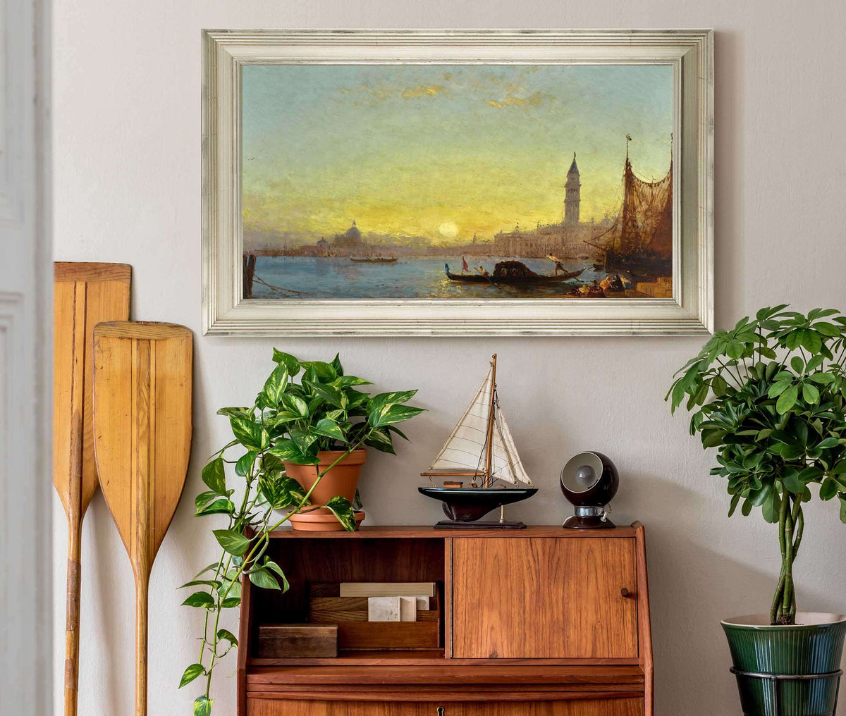 Coucher De Soleil A Venise by Felix Ziem