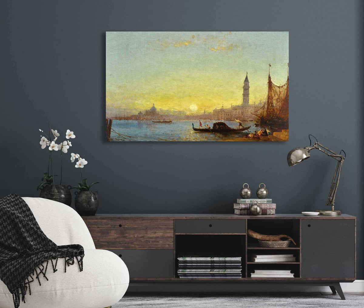 Coucher De Soleil A Venise by Felix Ziem
