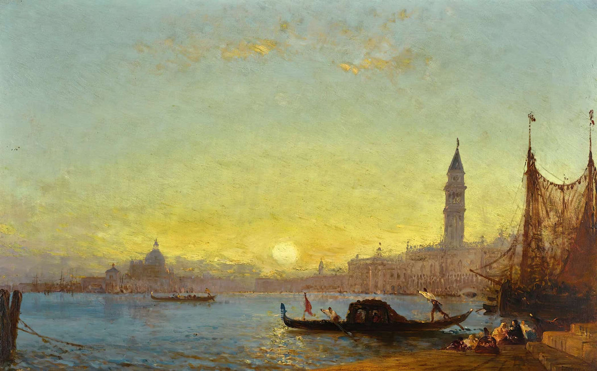 Coucher De Soleil A Venise by Felix Ziem