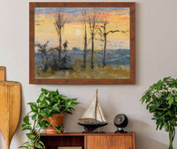 Coucher De Soleil by Camille Pissarro