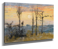 Coucher De Soleil by Camille Pissarro