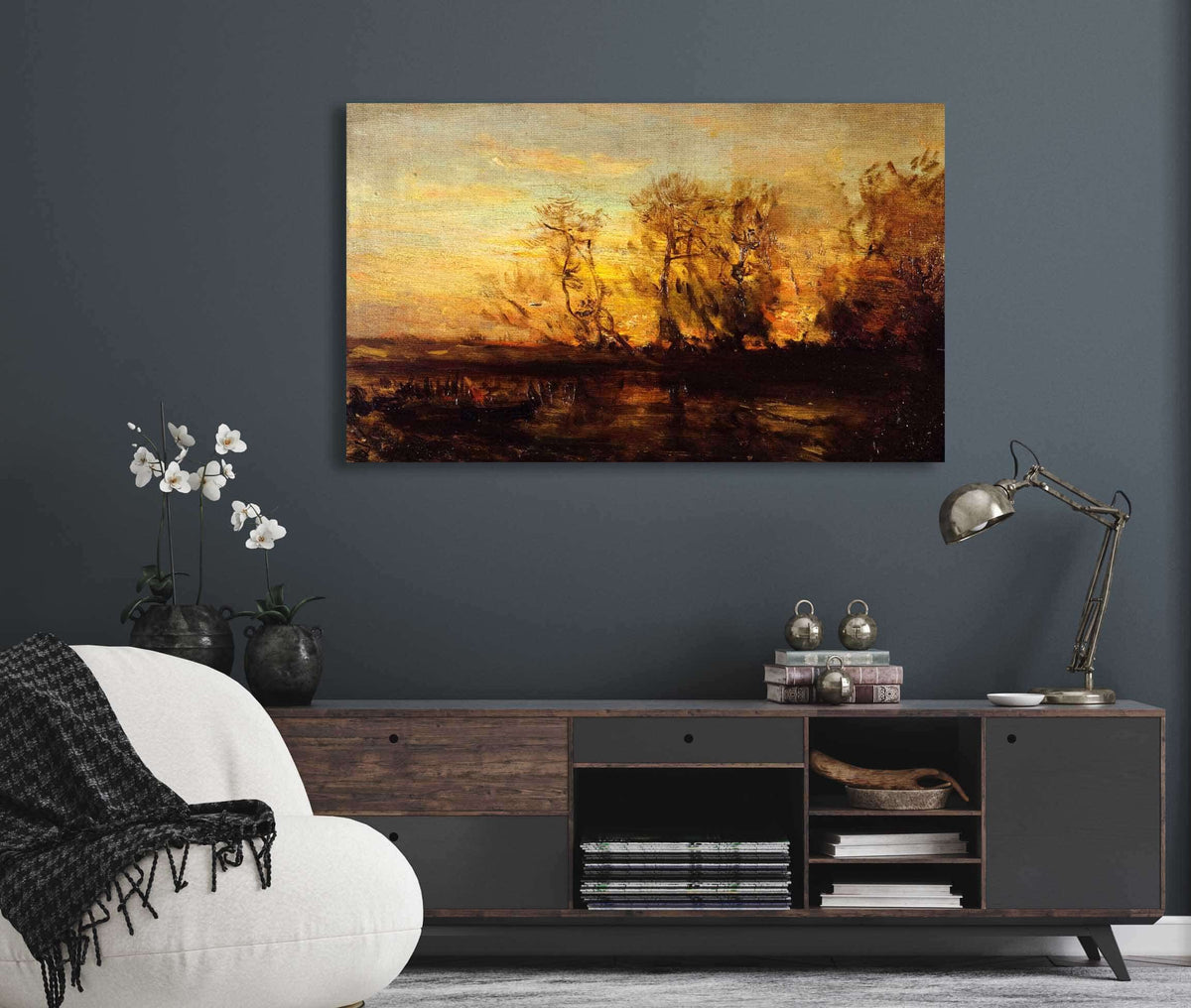 Coucher De Soleil by Felix Ziem