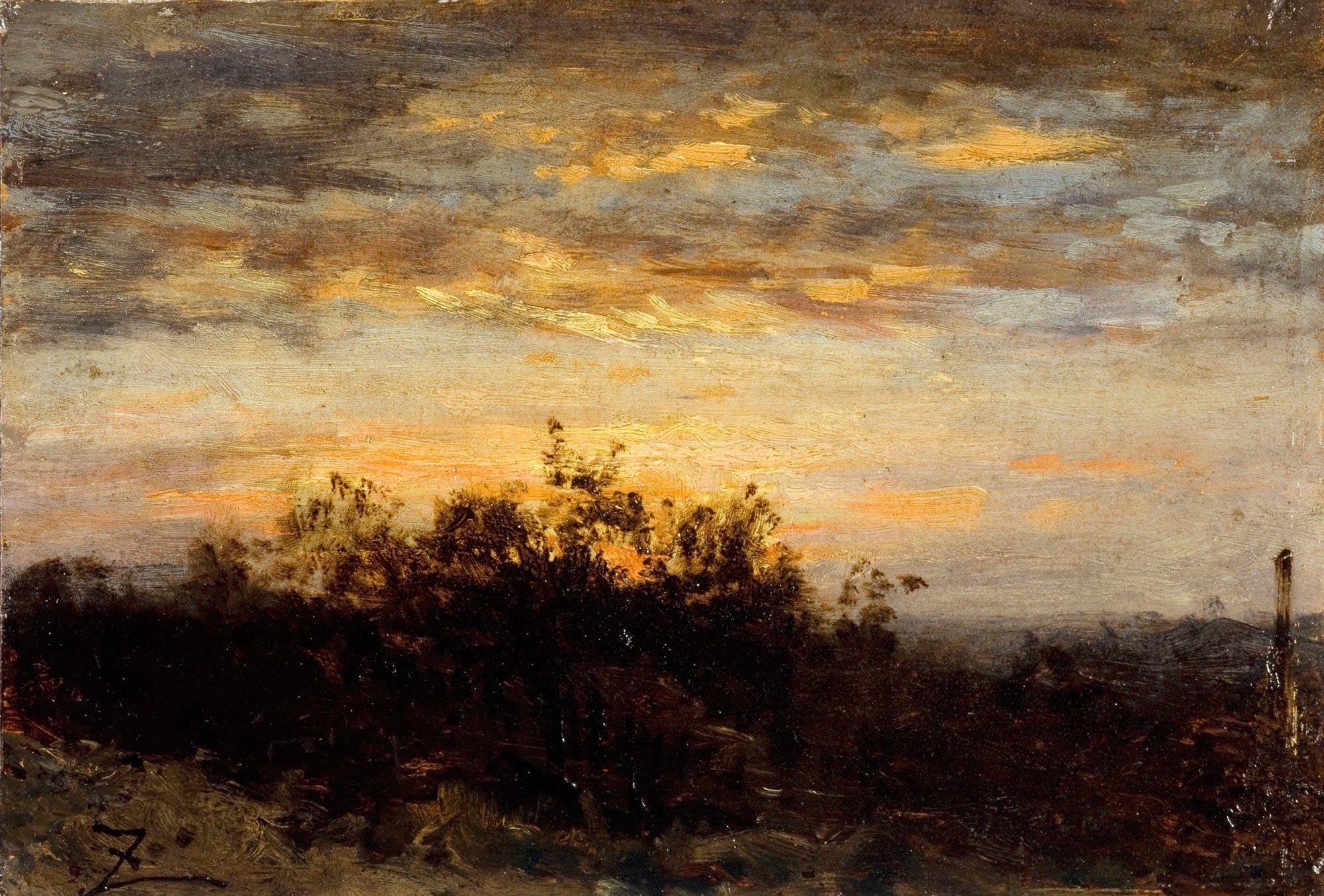 Coucher De Soleil by Felix Ziem