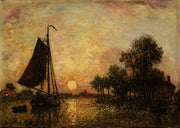 Coucher De Soleil En Hollande by Johan Barthold Jongkind