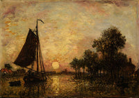 Coucher De Soleil En Hollande by Johan Barthold Jongkind