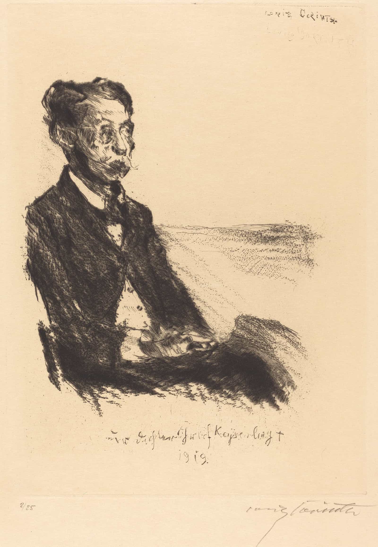 Count Keyserling Bildnis Des Grafen Keyserling by Lovis Corinth