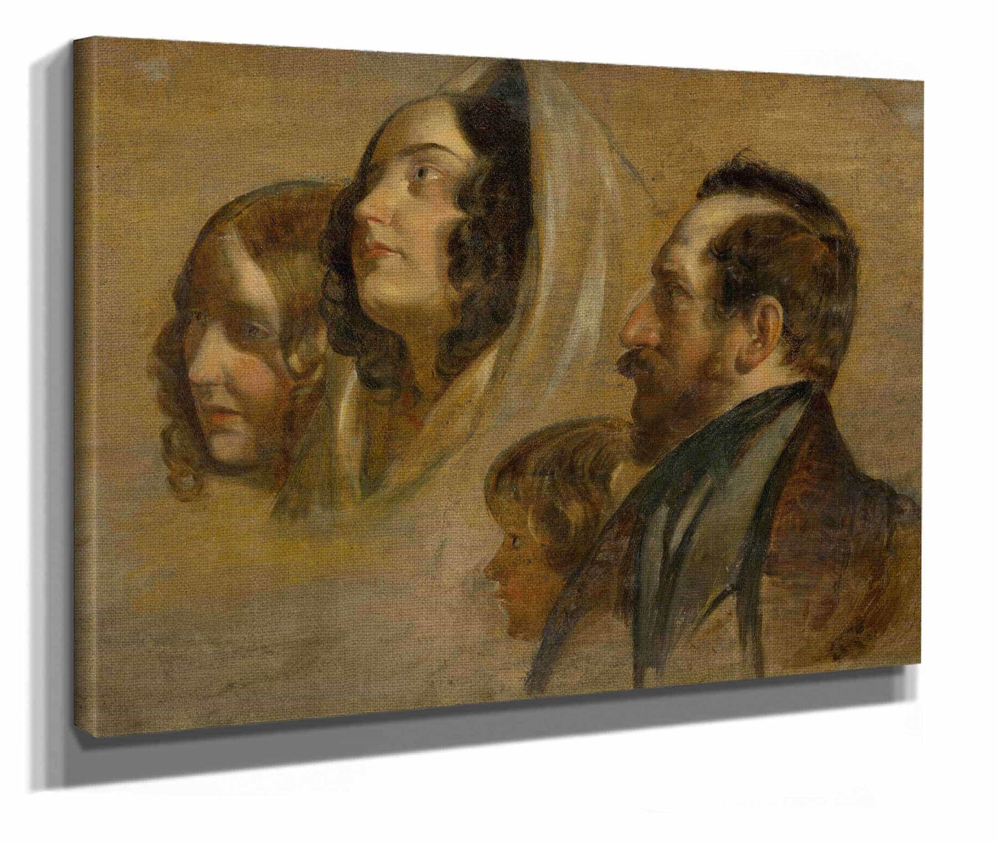 Count Majlath With Family by Friedrich Von Amerling
