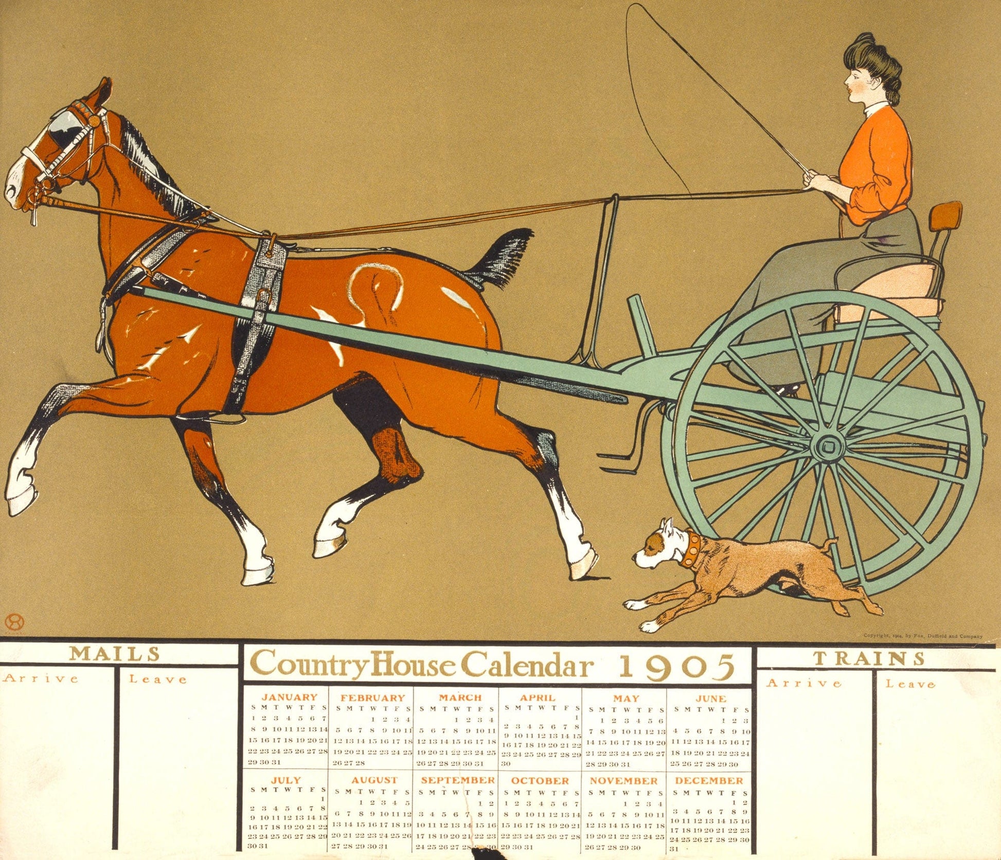Country House Calendar by Edward Penfield