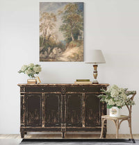 Country Lane With Gypsies Resting Between And by Thomas Gainsborough