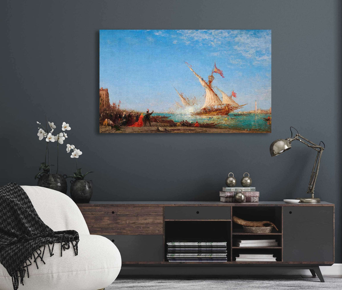 Coup De Canon A Venise Jour De Fete by Felix Ziem