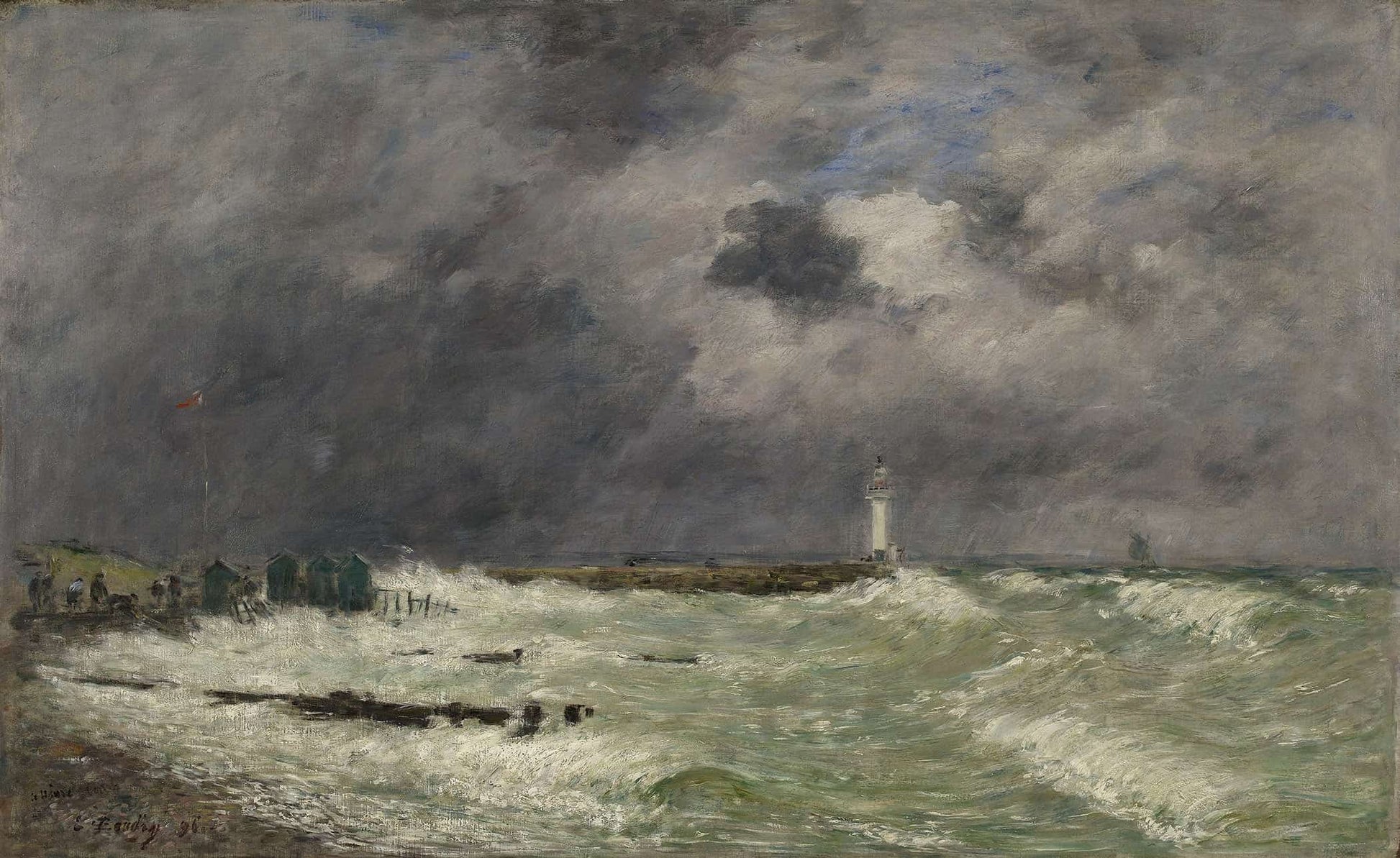 Coup De Vent Devant Frascati Le Havre by Eugene Boudin