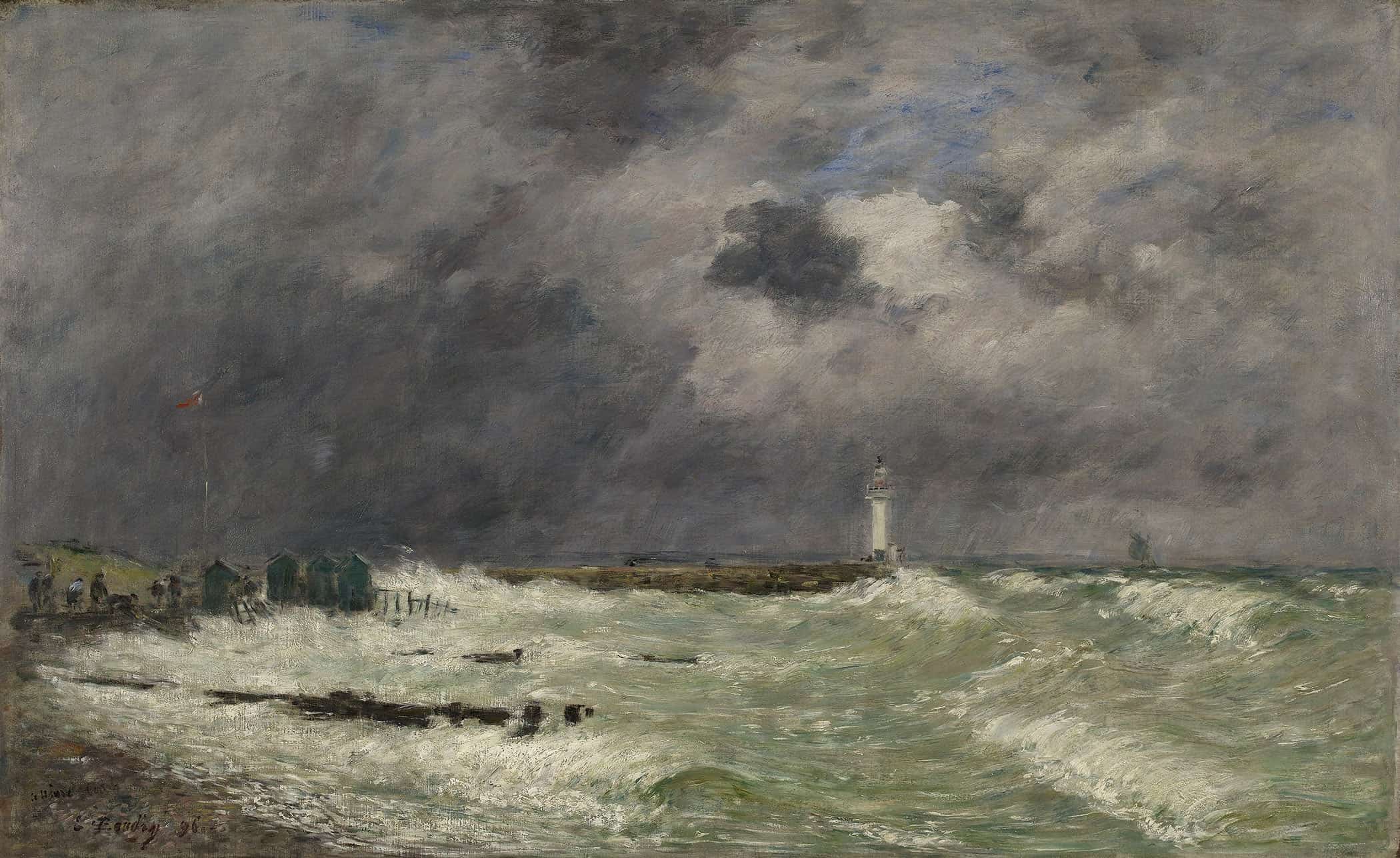 Coup De Vent Devant Frascati Le Havre by Eugene Boudin