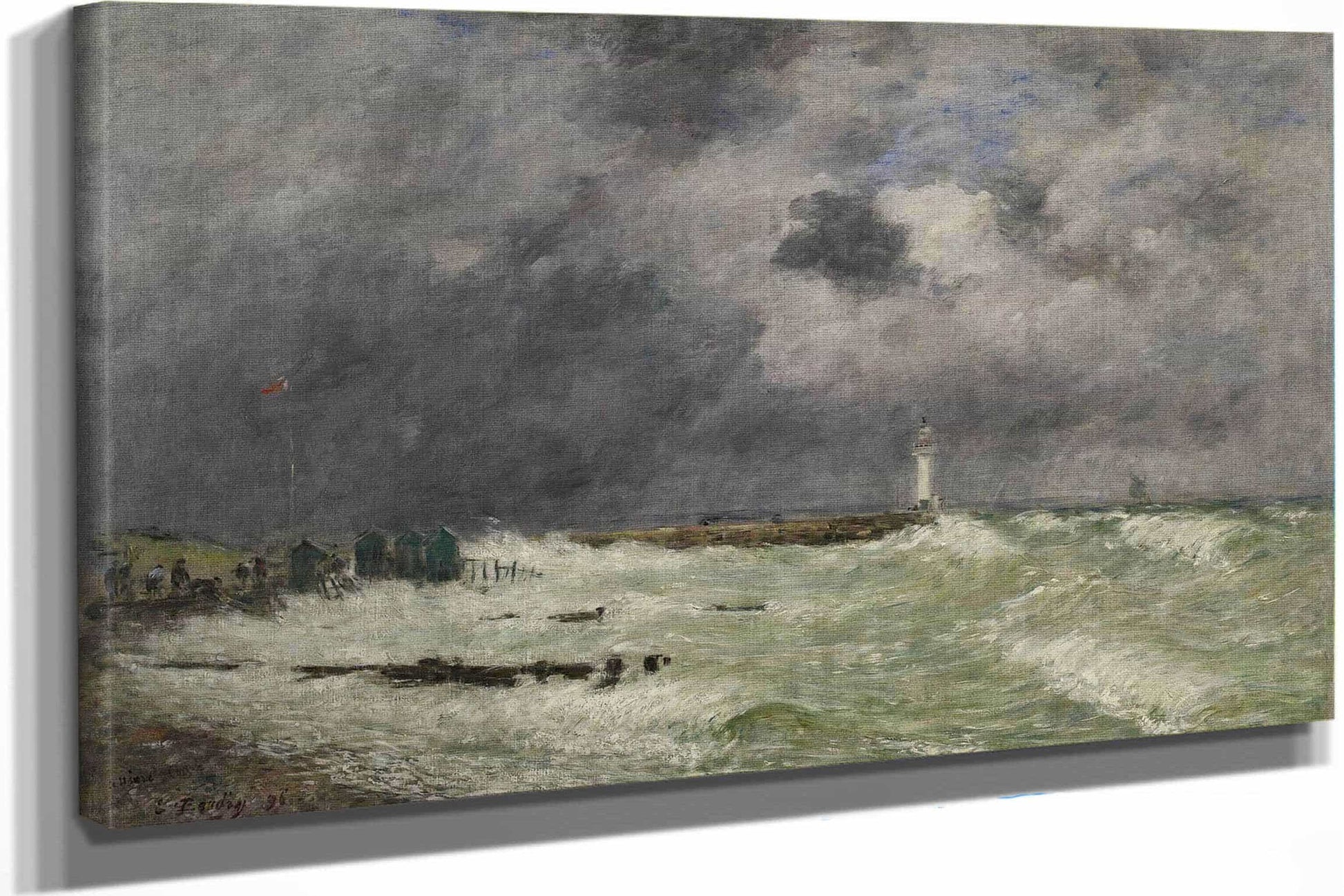 Coup De Vent Devant Frascati Le Havre by Eugene Boudin
