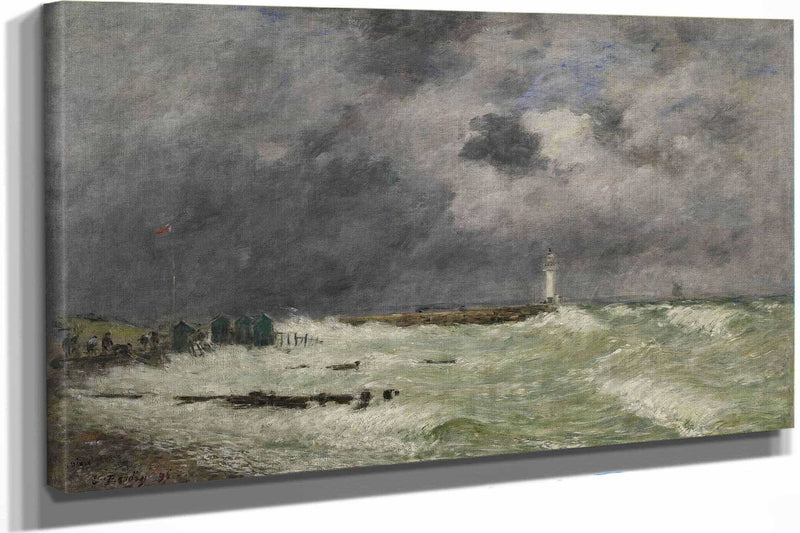 Coup De Vent Devant Frascati Le Havre by Eugene Boudin