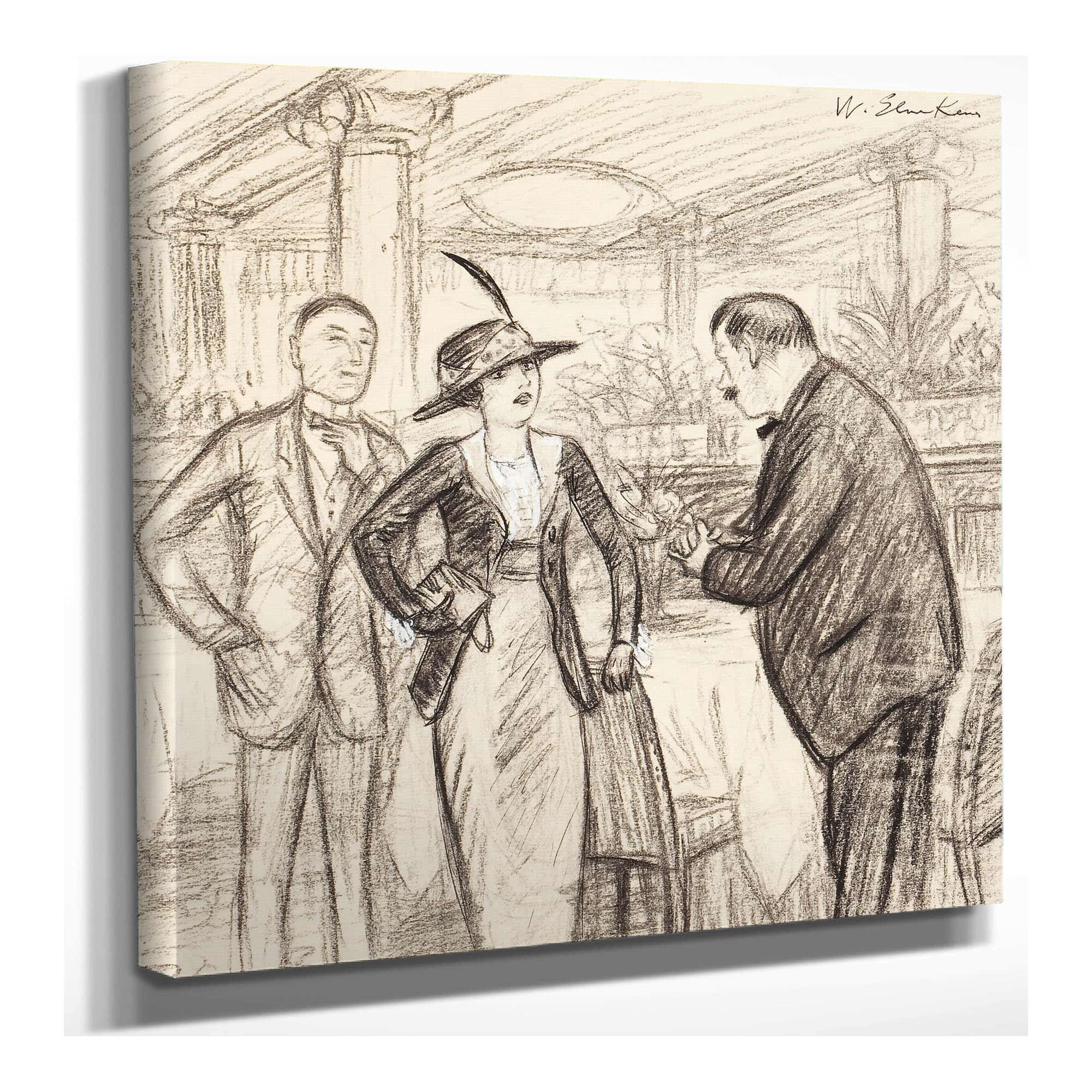 Couple At A Cafe by William James Glackens