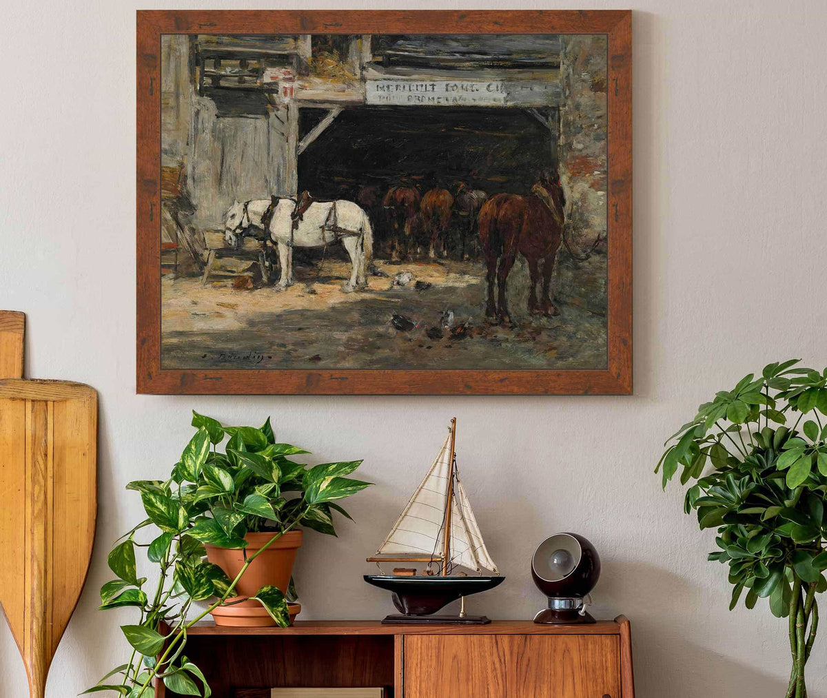 Cour Et Ecurie Dun Loueur by Eugene Boudin