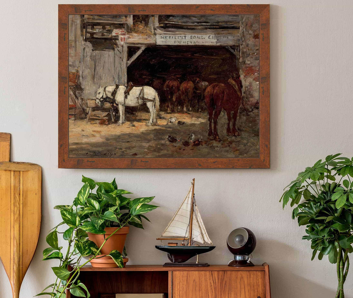 Cour Et Ecurie Dun Loueur by Eugene Boudin