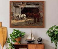 Cour Et Ecurie Dun Loueur by Eugene Boudin