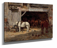 Cour Et Ecurie Dun Loueur by Eugene Boudin