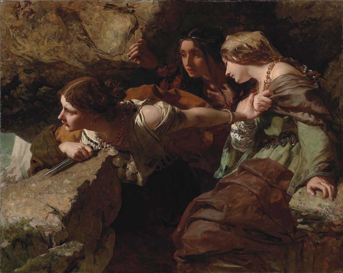 Courage Anxiety And Despair Watching The Battle by James Sant