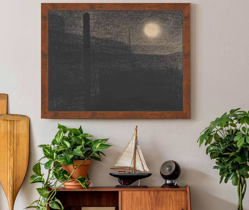 Courbevoie Factories By Moonlight  by Georges Seurat