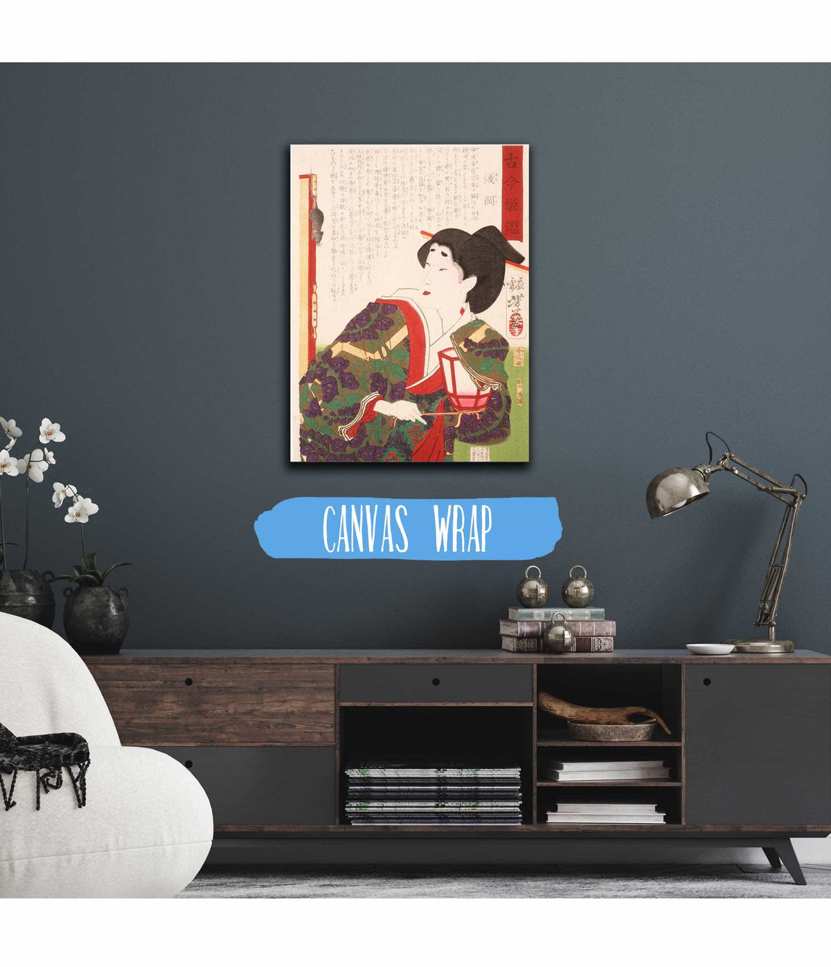 Court Lady Asaoka Watching A Mouse On A Screen by Tsukioka Yoshitoshi