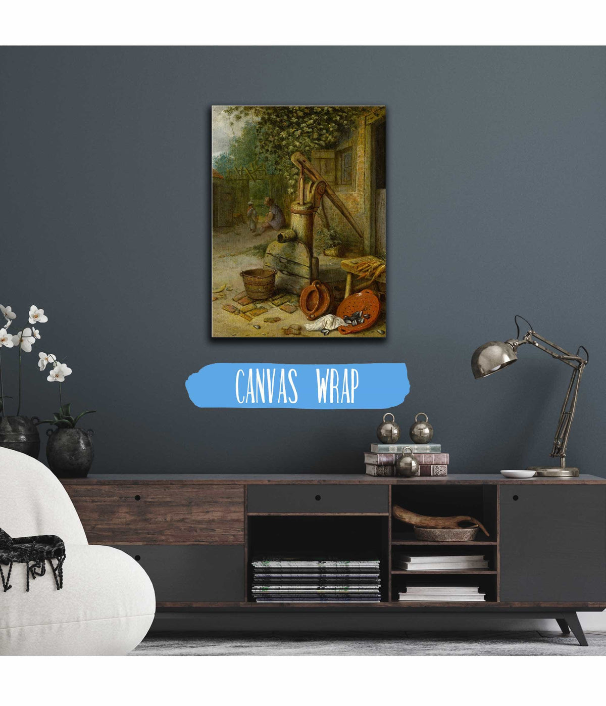 Court Of A Farm With Pump Well by Adriaen Van Ostade