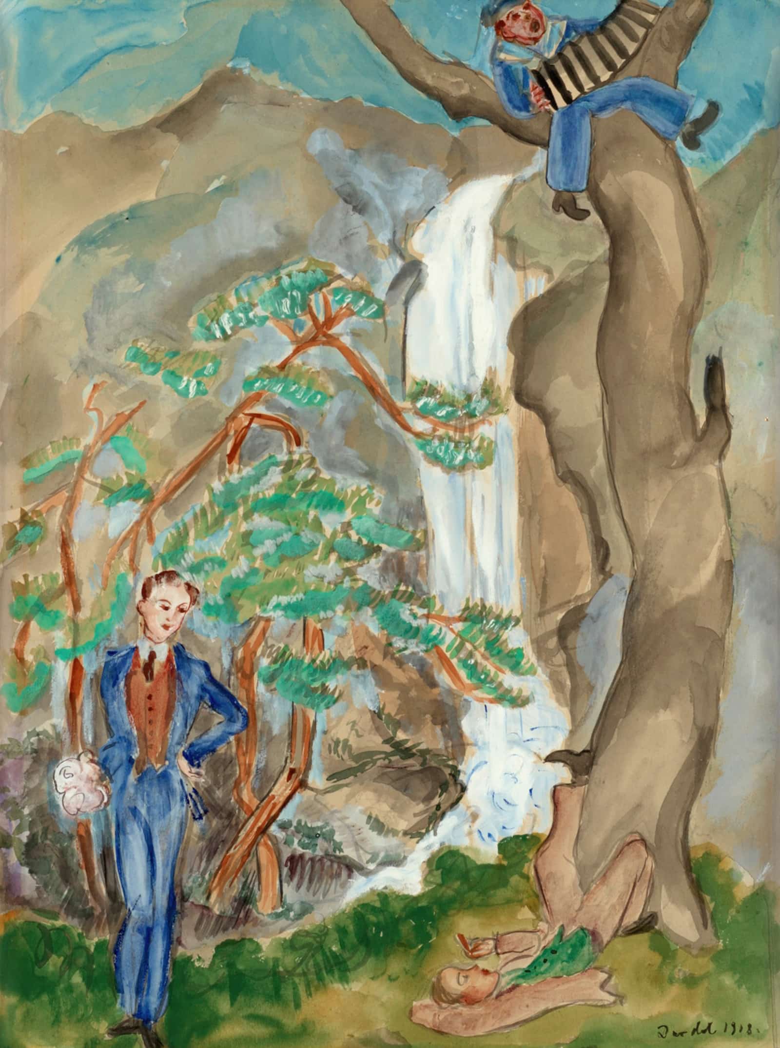 Courting by Nils Dardel