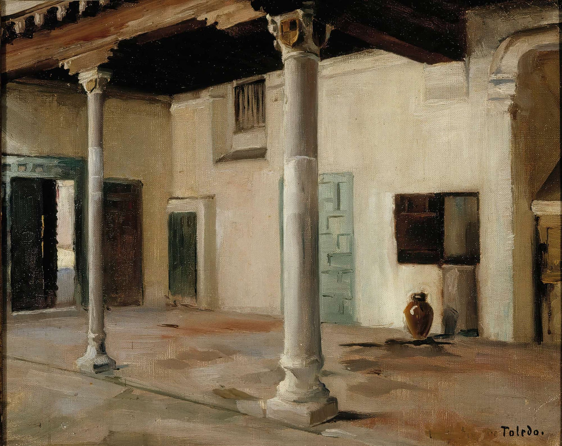 Courtyard In Toledo by Albert Edelfelt