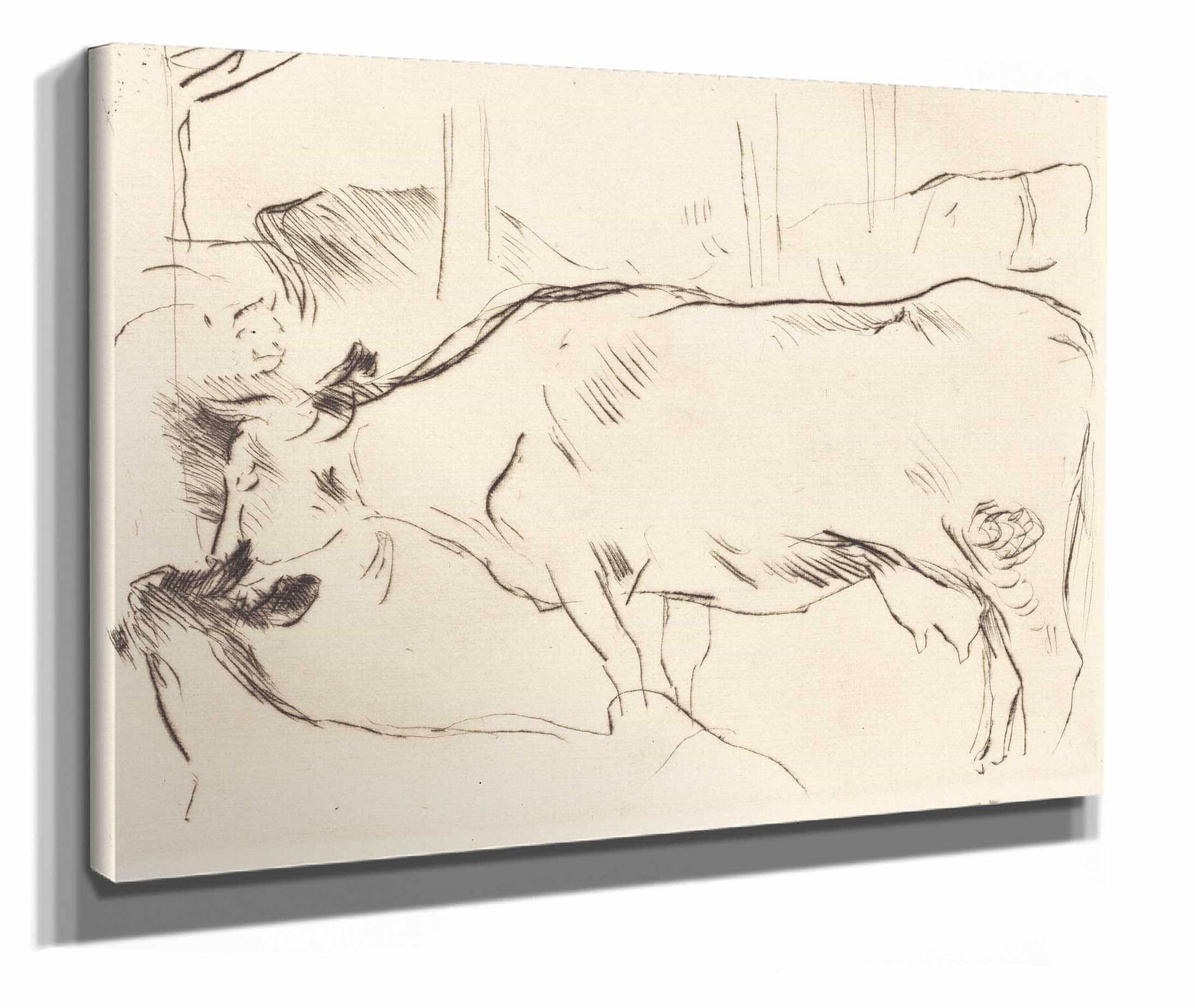 Cow Barn Ii Kuhstall Ii by Lovis Corinth