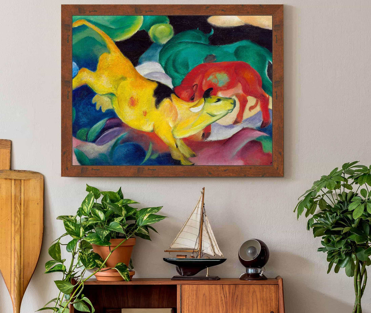 Cows Red Green Yellow by Franz Marc