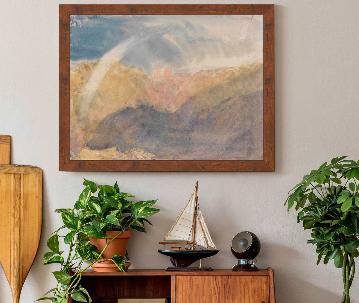 Crichton Castle Mountainous Landscape With A Rainbow by Joseph Mallord William Turner