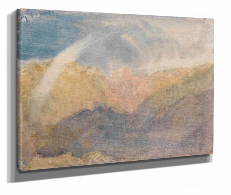 Crichton Castle Mountainous Landscape With A Rainbow by Joseph Mallord William Turner