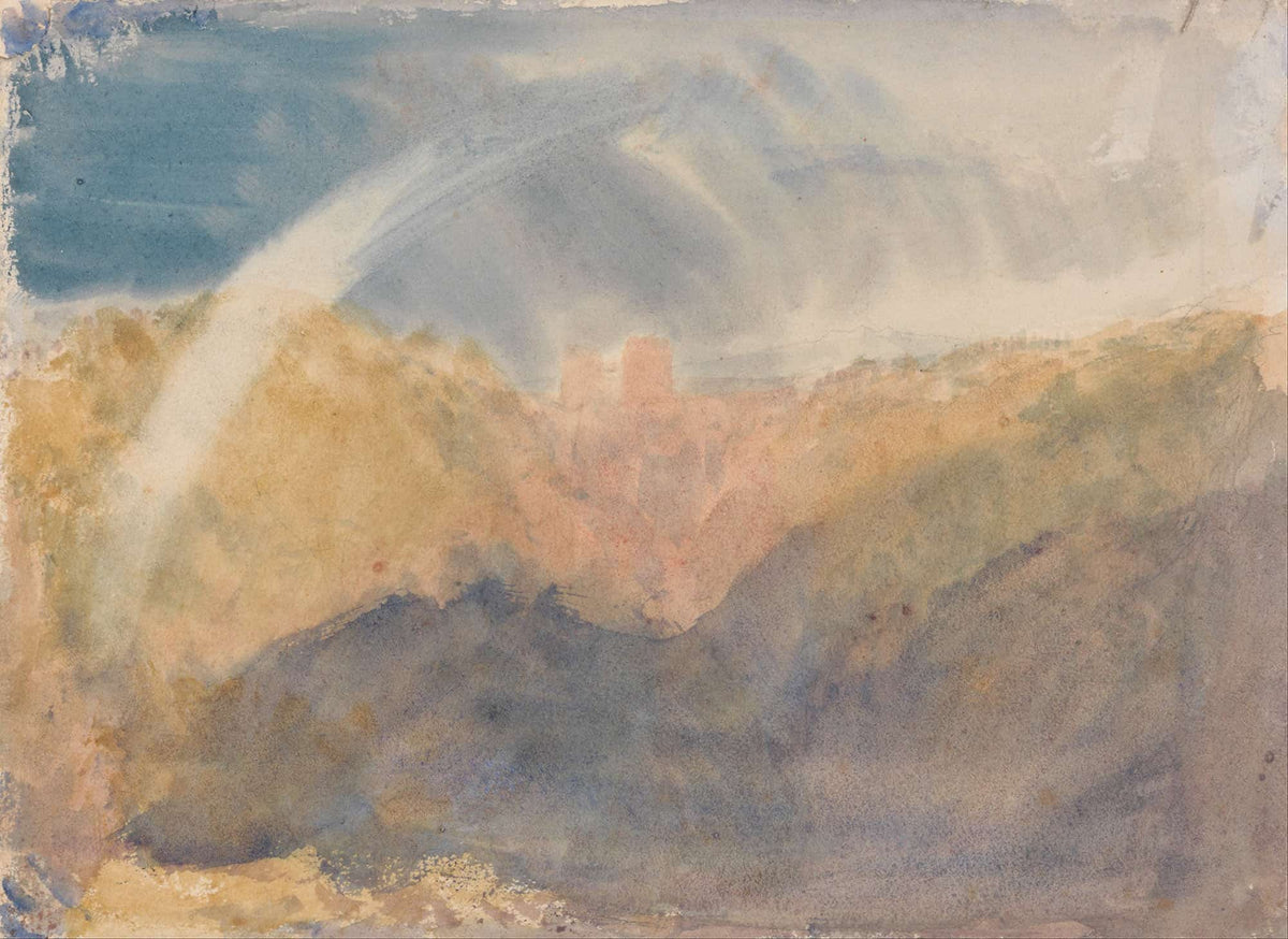 Crichton Castle Mountainous Landscape With A Rainbow by Joseph Mallord William Turner