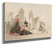 Crinolines And Cabins by Eugene Boudin