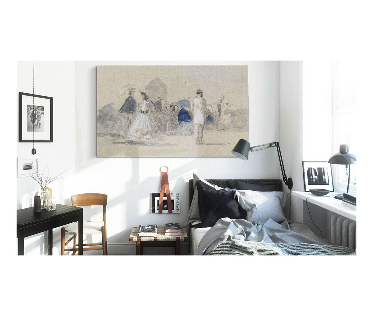 Crinolines On The Beach by Eugene Boudin