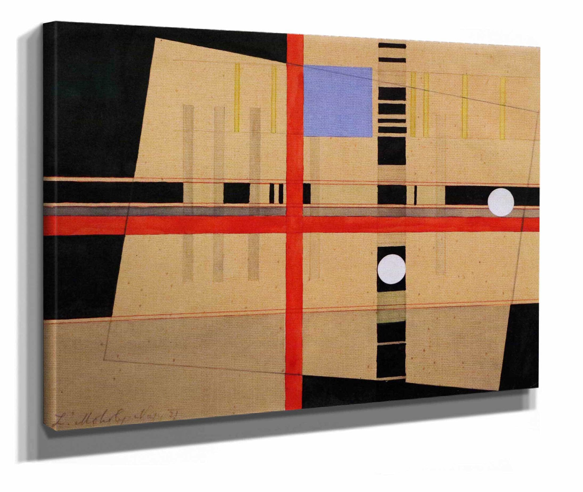 Croce Rossa E Palle Bianche by Laszlo Moholy Nagy