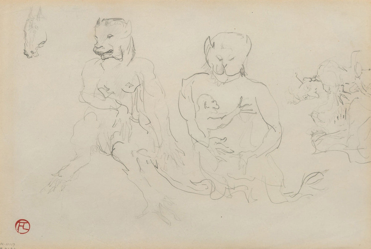 Croquis Charge by Henri De Toulouse Lautrec