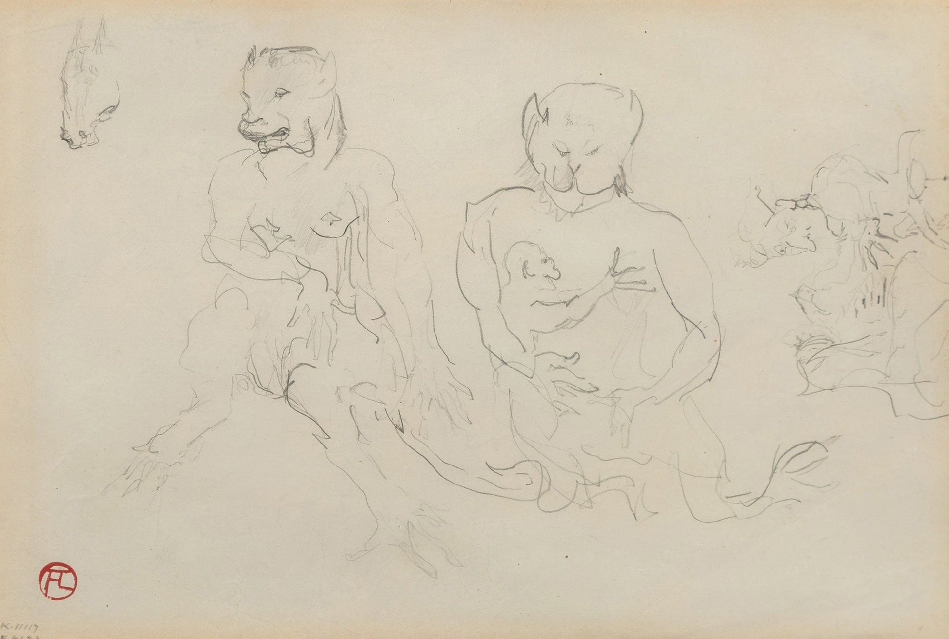 Croquis Charge by Henri De Toulouse Lautrec