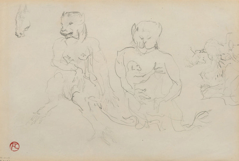 Croquis Charge by Henri De Toulouse Lautrec
