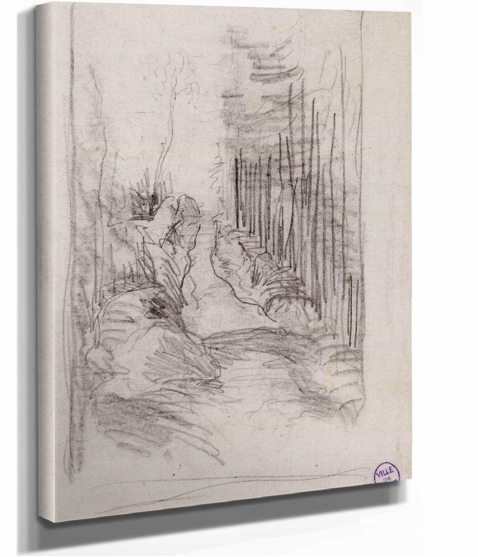 Croquis Dune Allee En Foret by Narcisse Virgile Diaz De La Pena